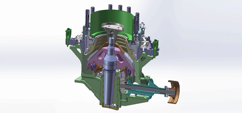 西蒙斯圆锥破碎机工作原理